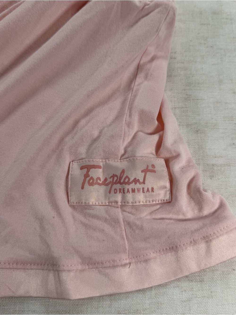 Faceplant Dreamwear Women's Pink Solid Bamboo Viscose Sleep Shorts Drawstring S - Picture 3 of 6